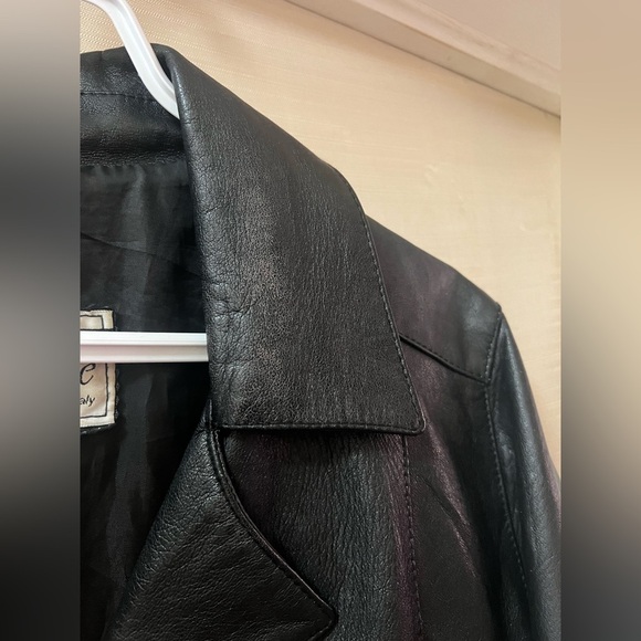 Vera Pelle Made in Italy Genuine Leather Blazer Jacket Size 46 - Picture 10 of 10